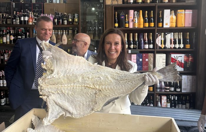 Fiskeri- og havministeren er i Brasil denne uken, og deltok blant annet på sjømatmessen Seafood Show Latin America i São Paulo. Foto: NFD