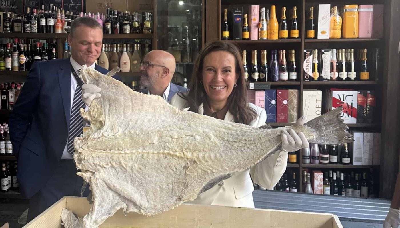 Fiskeri- og havministeren er i Brasil denne uken, og deltok blant annet på sjømatmessen Seafood Show Latin America i São Paulo. Foto: NFD