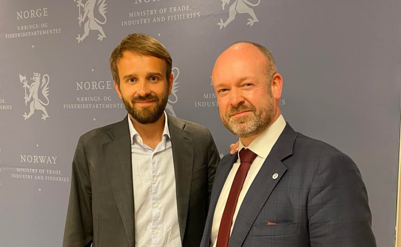 SMB Norges Jørund Rytman møtte næringsmininster Jan Christian Vestre (Ap)