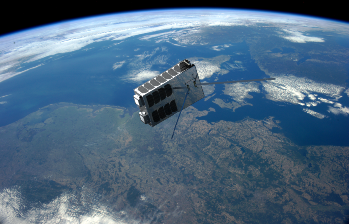 Slik vil det se ut når AISSat-4 er i tjeneste for norsk havovervåkning i verdensrommet Kystverket