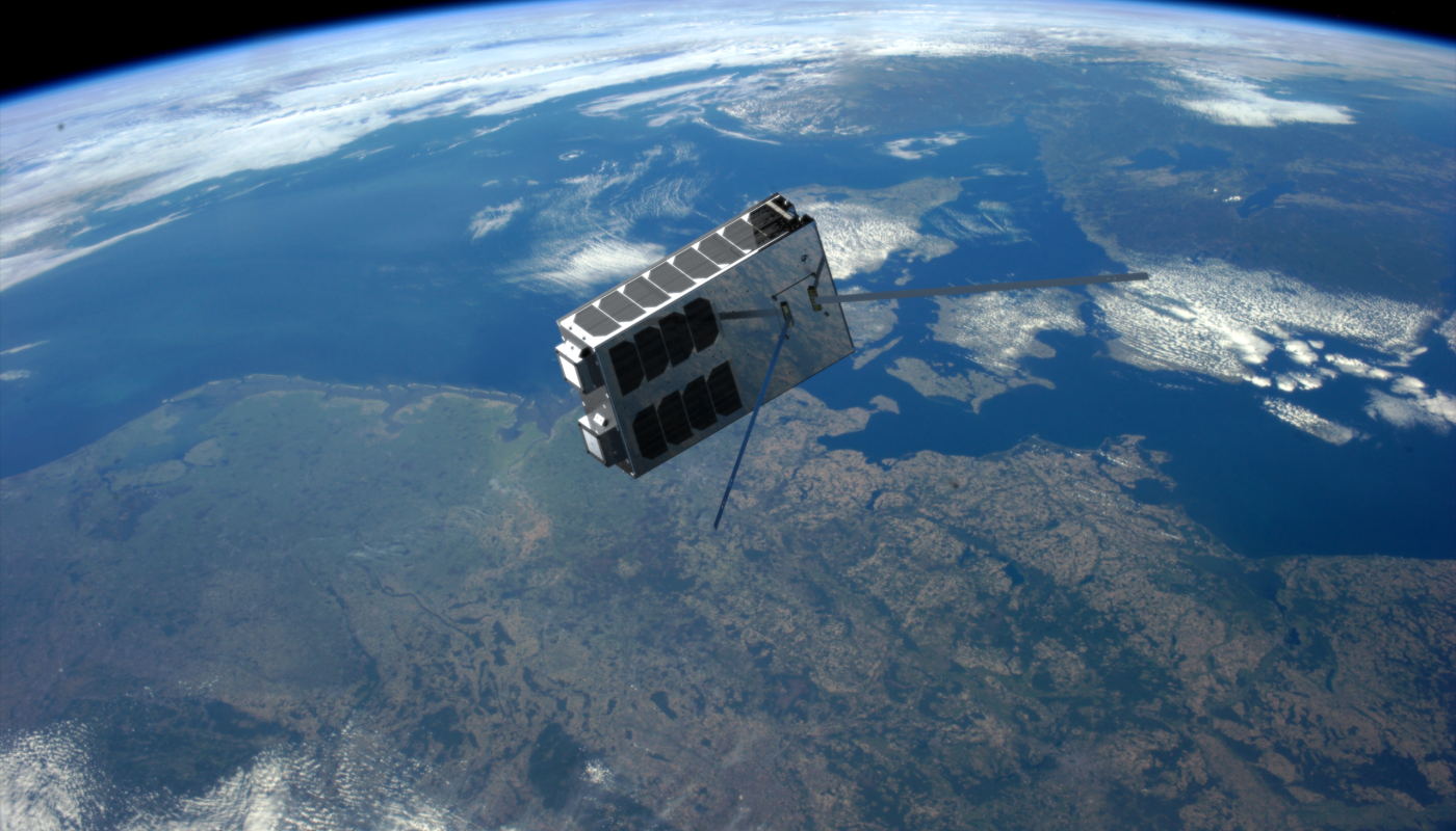 Slik vil det se ut når AISSat-4 er i tjeneste for norsk havovervåkning i verdensrommet Kystverket