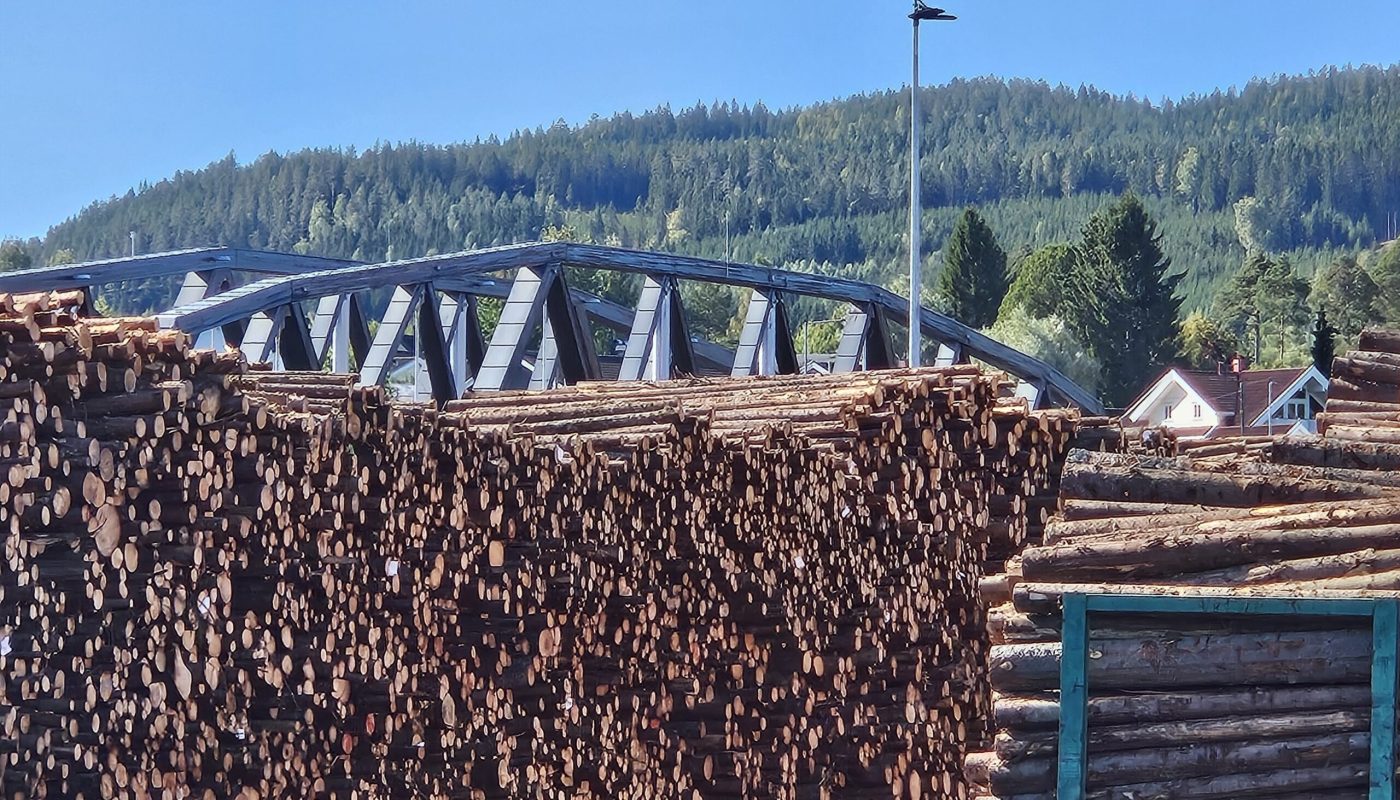Tømmerterminal, Kongsvinger. Foto: Landbruksdirektoratet.