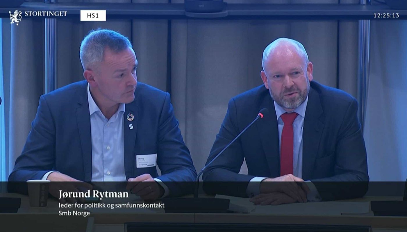 Jørund i høring på stortinget