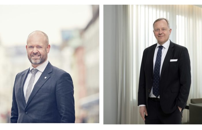 Administrerende direktør i SMB Norge, Jørund Rytman og advokat Nicolay Skarning ved Advokatfirmaet Simonsen Vogt Wiig