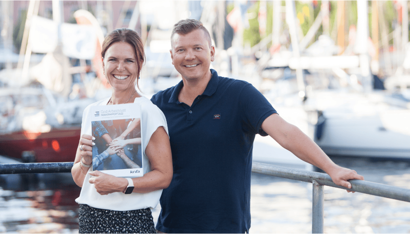 Kristin Fjellman fra Krifa og Joachim Dagenborg fra SMB Norge (Foto: SMB Norge/Johnny Syversen)