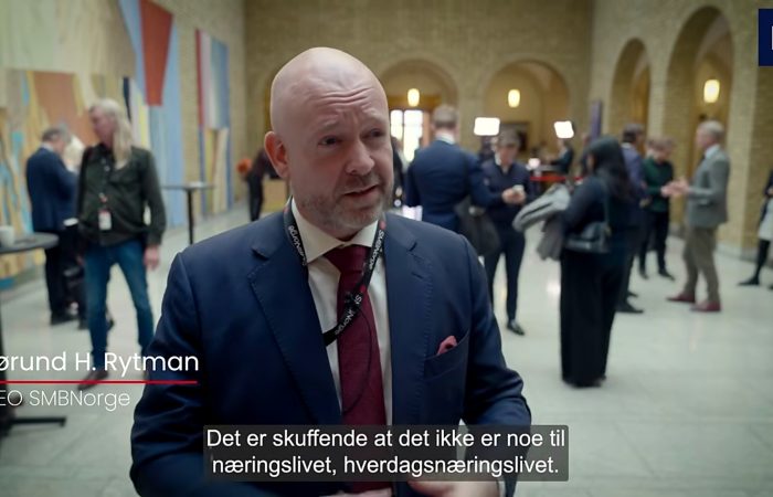 Jørund Rytman i SMB Norge kommenterer statsbudsjettet, på vegne av hverdagsnæringslivet i Norge.
Foto: Andreas Reinhardt