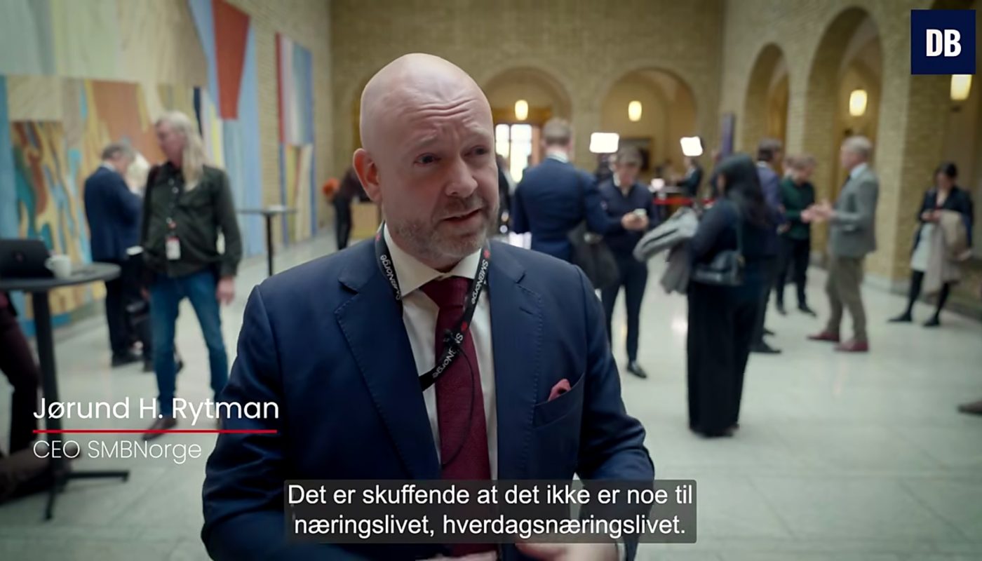 Jørund Rytman i SMB Norge kommenterer statsbudsjettet, på vegne av hverdagsnæringslivet i Norge.
Foto: Andreas Reinhardt