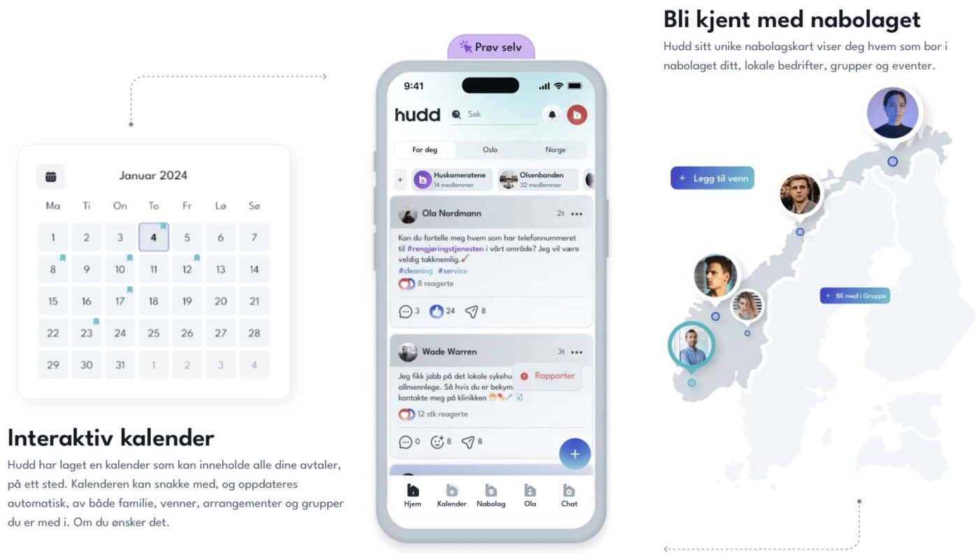 Skjermbilde fra hudd.no