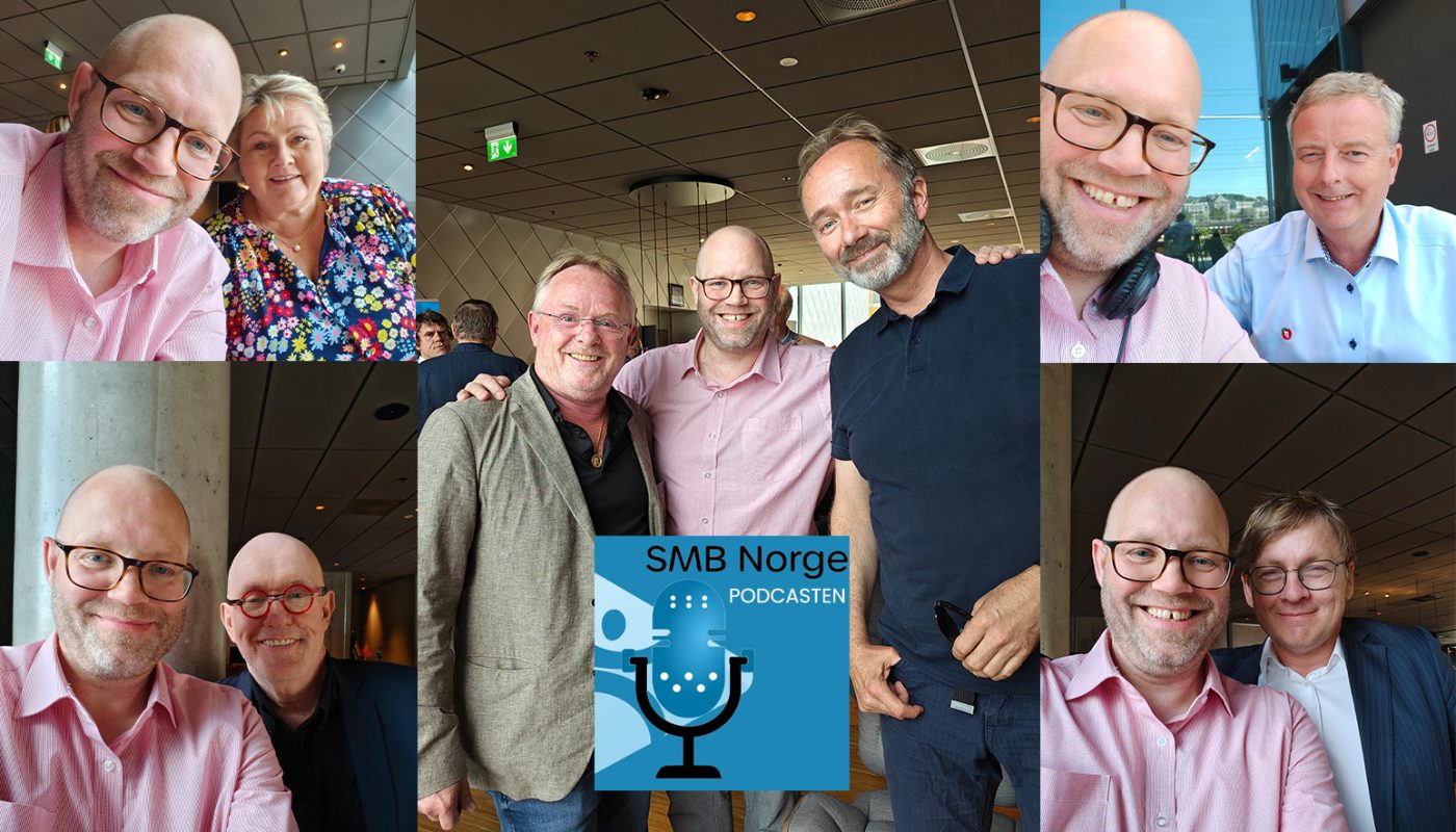Klaus Jakobsen fikk i episode 79 av SMB Norge Podcasten tatt en prat med Erna Solberg, Terje Søviknes, Trond Giske og Per Sandberg, samt leder for SMB Norge region Øst, Jørn Wad, og SMB Norges styreleder Karl-Anders Grønland.