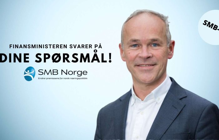 Finansministeren svarer på spørsmål fra SMB Norge