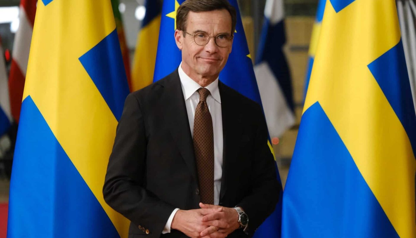 Sveriges statsminister Ulf Kristersson. Shutterstock.